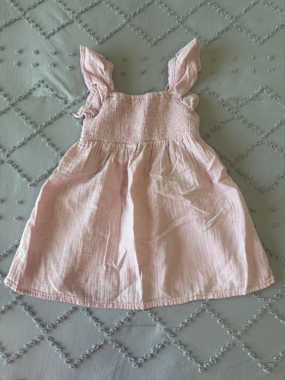 Cat & Jack Light Pink Smocked Sundress with Ruffled Straps